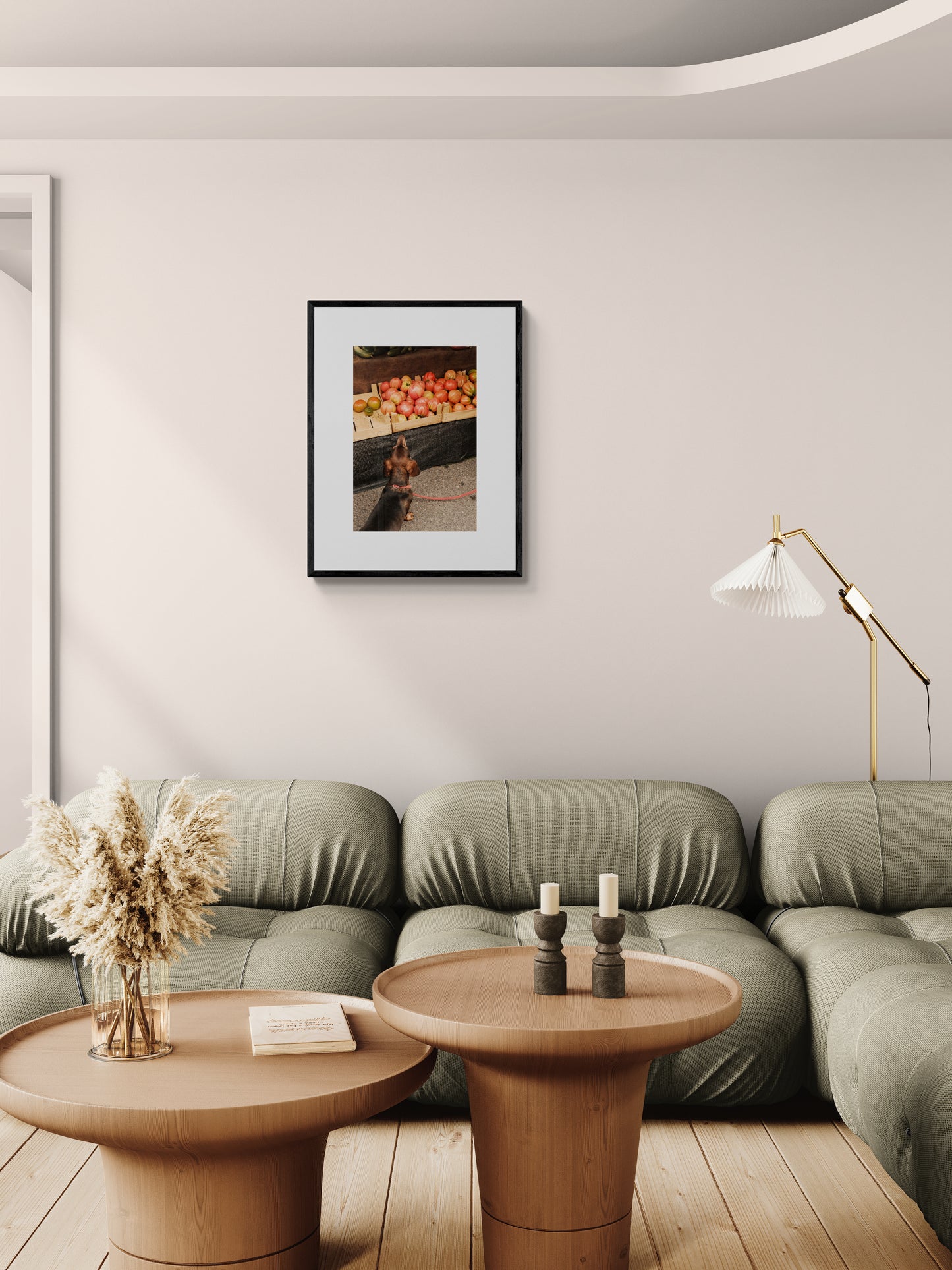 dachshund at the market